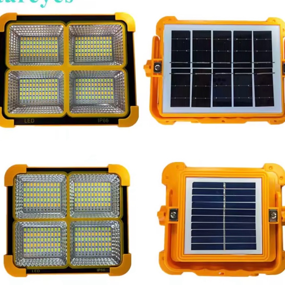 Yellow Solar LED Flood Light - Durable Outdoor Lighting